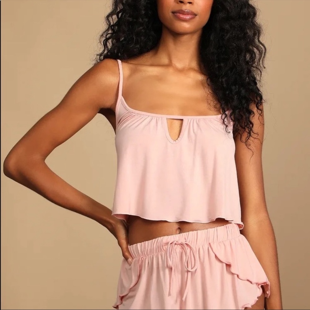 Free People ‘Free to Be’ Blush Pink Cami Tank, Size L, NWT